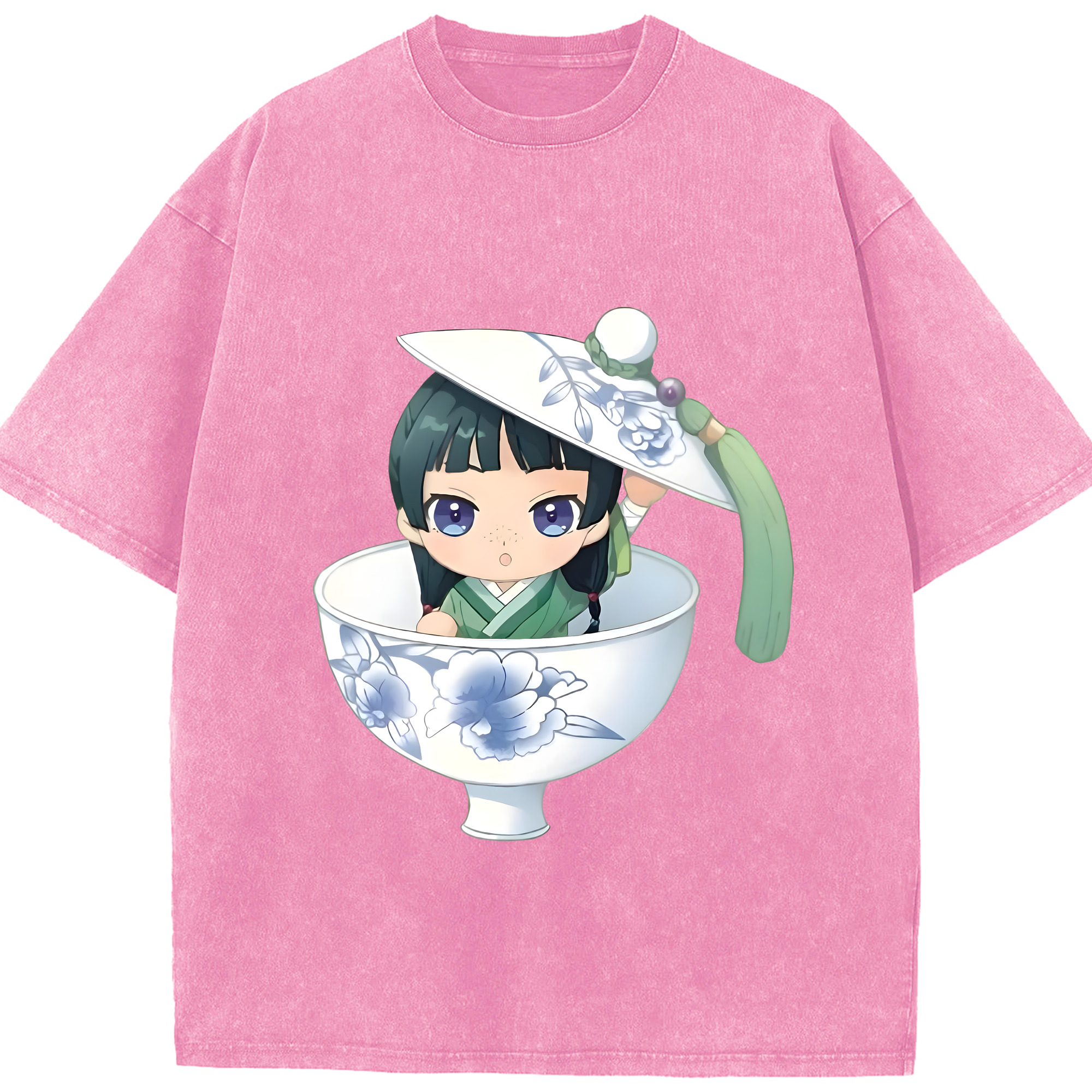 （画像用） 薬屋のひとりごと The Apothecary Diaries 綿100% ヴィンテージ風 半袖Tシャツ（フロントプリント）
